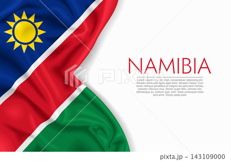 Namibian waving national flag, ideal for patriotic design themes and national holidays. Vector illustration. Namibian waving national flag, ideal for patriotic design themes and national holidays. Vector illustration. 143109000