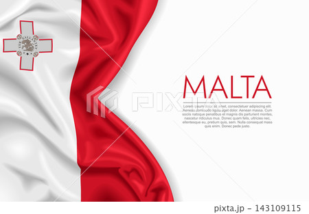 Maltese waving national flag, ideal for patriotic design themes and national holidays. Vector illustration. Maltese waving national flag, ideal for patriotic design themes and national holidays. Vector illustration. 143109115