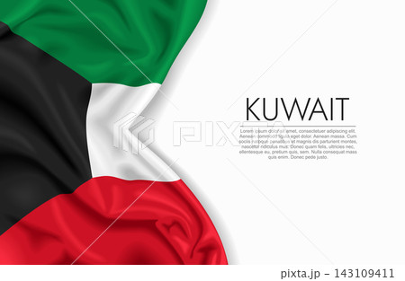 Kuwaiti waving national flag, ideal for patriotic design themes and national holidays. Vector illustration. Kuwaiti waving national flag, ideal for patriotic design themes and national holidays. Vector illustration. 143109411