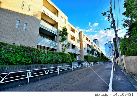 東京渋谷 早朝の南平台町 閑静な高級住宅街の低層マンション 143109451