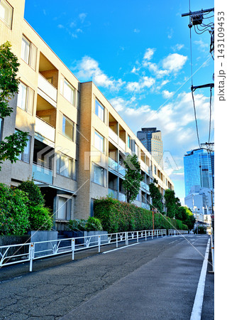 東京渋谷 早朝の南平台町 閑静な高級住宅街の低層マンション 東京渋谷 早朝の南平台町 閑静な高級住宅街の低層マンション 143109453