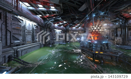宇宙船内の風景 143109729