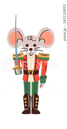 Nutcracker Mouse King With Sword Cartoon 143110955