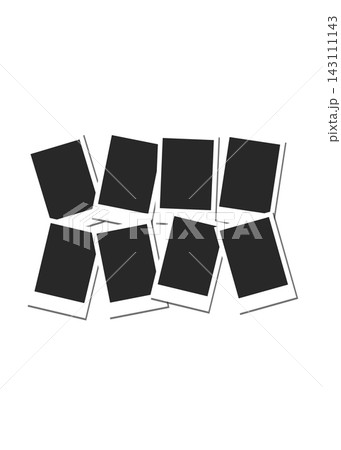Scattered Instant Photo Frames Collage on White Background Scattered Instant Photo Frames Collage on White Background 143111143