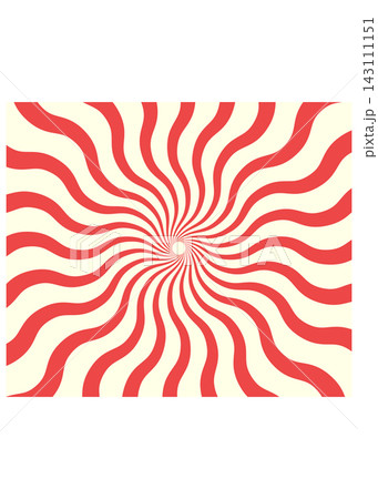 Red and Cream Wavy Sunburst Spiral Background 143111151