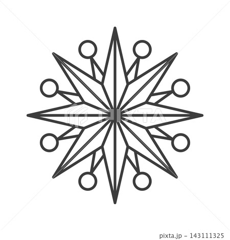 Star Snowflake Ornament Mandala Line Art Star Snowflake Ornament Mandala Line Art 143111325
