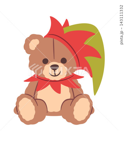 Teddy Bear Wearing Jester Hat Cartoon Teddy Bear Wearing Jester Hat Cartoon 143111332