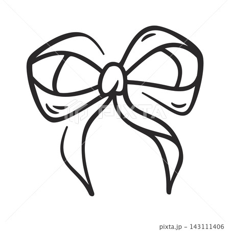 Bow Knot Gift Ribbon Line Art Bow Knot Gift Ribbon Line Art 143111406