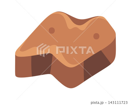 Dinosaur Footprint Fossil Cartoon Style 143111723