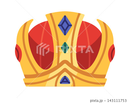 Crown With Gemstones Royal Emblem Cartoon Crown With Gemstones Royal Emblem Cartoon 143111753