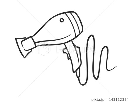 Hairdryer With Long Cord Line Art 143112354