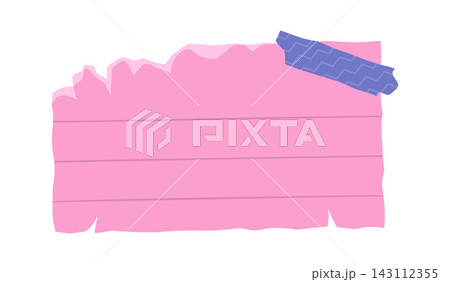 Sticky Note With Tape Paper Cutout 143112355