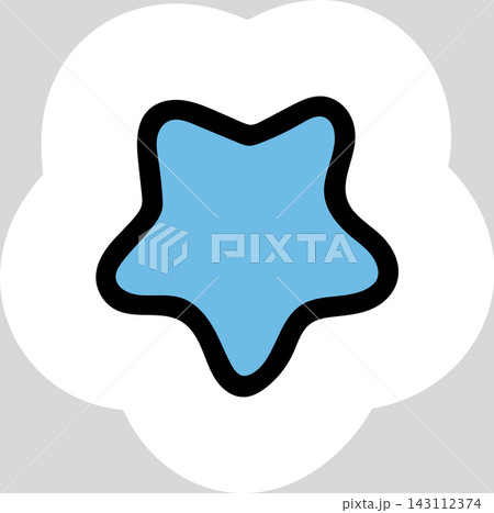 Star Blob Sticker Emblem Outline Cartoon Star Blob Sticker Emblem Outline Cartoon 143112374
