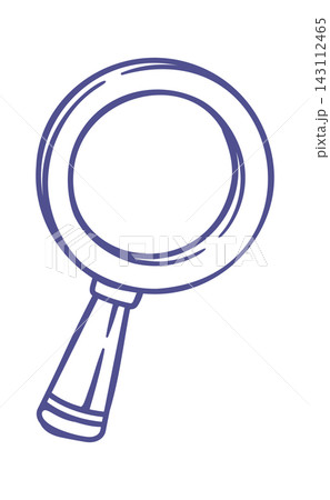Magnifying Glass Search Tool Line Art 143112465