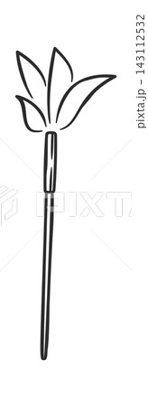 Cat Teaser Wand Toy Line Art 143112532
