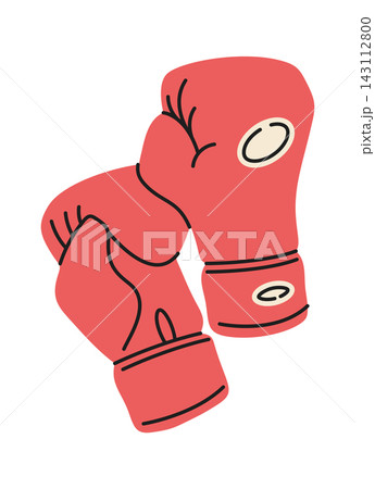 Boxing Glove Pair Sports Equipment Cartoon Boxing Glove Pair Sports Equipment Cartoon 143112800