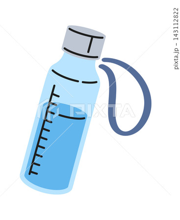 Bottle With Strap And Measurement Marks Cartoon Bottle With Strap And Measurement Marks Cartoon 143112822