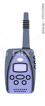 Walkie Talkie Handheld Radio Communication Cartoon 143112984