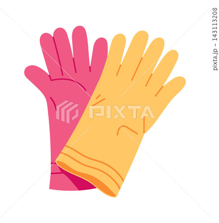 Glove Cleaning Pair Household Cartoon Glove Cleaning Pair Household Cartoon 143113208