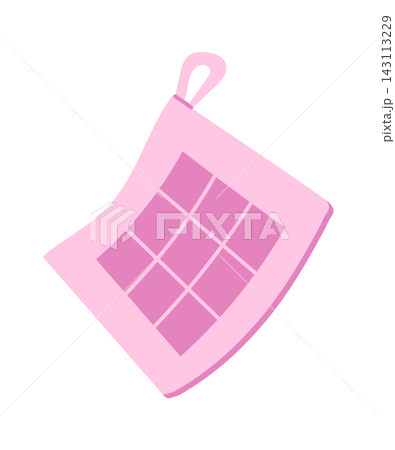 Dishcloth Hanging With Loop Cartoon 143113229