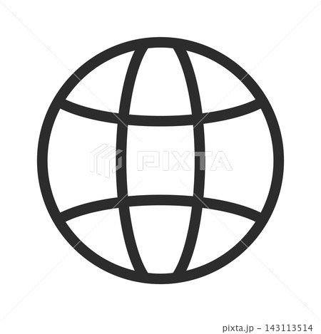 Globe Web Grid Line Art Icon 143113514