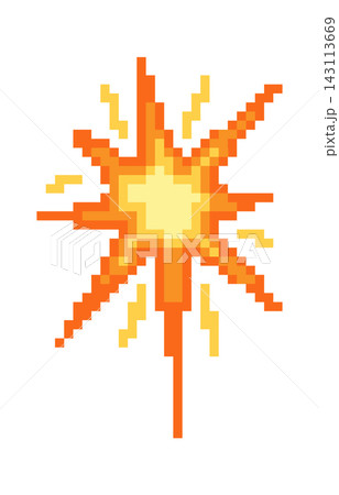 Sparkler Firework Burst Pixel Art 143113669
