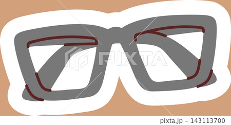 Glasses Frame With Thick Rim Cartoon 143113700