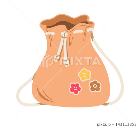 Backpack Drawstring Sack With Floral Patches 143113855