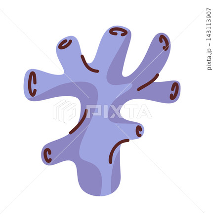 Coral Branch Organic Shape Cartoon Style 143113907