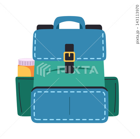 Backpack With Pockets School Supply Cartoon 143113970