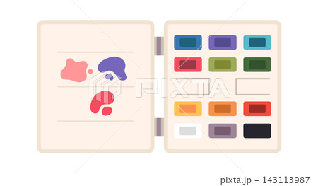 Color Palette Book Open Swatches Cartoon 143113987