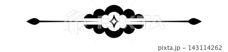 Divider Ornament With Diamond Motif Line Art Divider Ornament With Diamond Motif Line Art 143114262