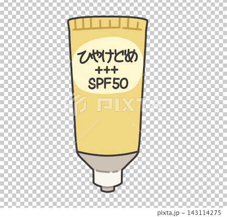 SPF50黃色防曬霜，無蓋。 143114275
