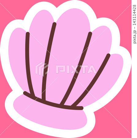 Seashell Open Fan Shape Cartoon Seashell Open Fan Shape Cartoon 143114428