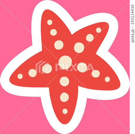 Starfish With Dots Sea Creature Cartoon Starfish With Dots Sea Creature Cartoon 143114430