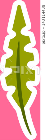 Leaf Sticker Wavy Edge Cartoon 143114438