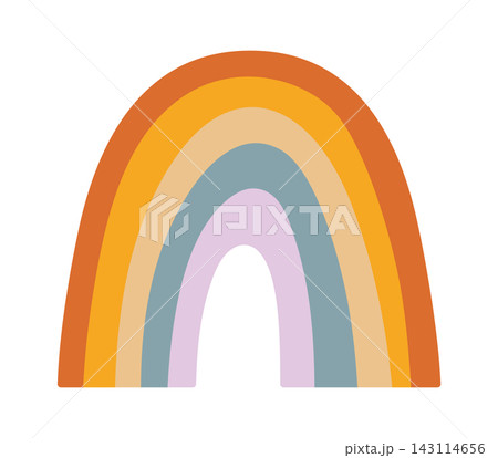 Rainbow Arch Curved Bands Cartoon Rainbow Arch Curved Bands Cartoon 143114656