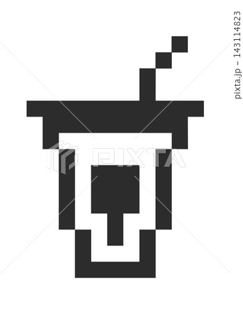 Drink Cup With Straw Pixel Art 143114823