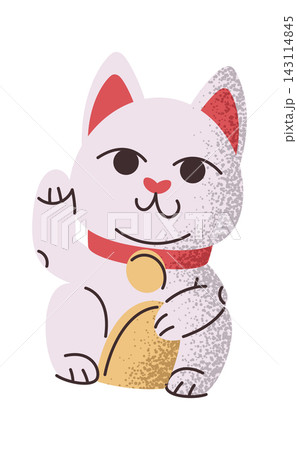 Maneki Neko Beckoning Fortune Good Luck Cartoon 143114845