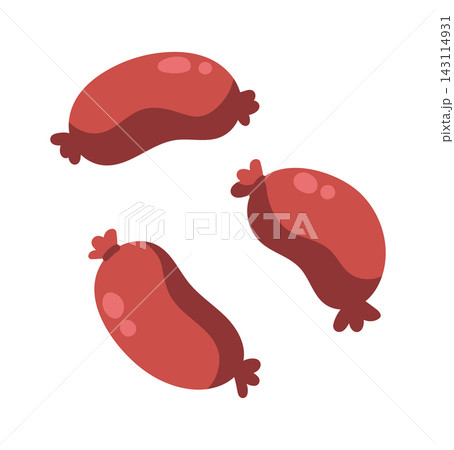 Sausage Pack Links Food Cartoon 143114931