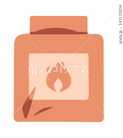 Jar With Flame Label Minimal Cartoon 143115034