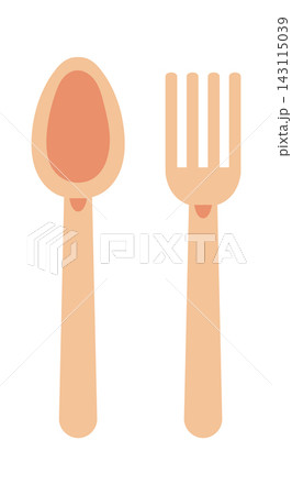 Spoon And Fork Utensils Pair Cartoon Spoon And Fork Utensils Pair Cartoon 143115039