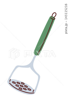 Masher Kitchen Utensil With Handle Cartoon 143115216
