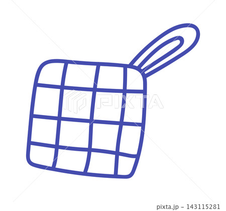 Potholder Hanging With Grid Line Art 143115281