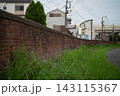 羽田に残るレンガの堤防と街並み 羽田に残るレンガの堤防と街並み 143115367