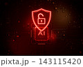 AI chip data breach cyber security concept. 3d render 143115420