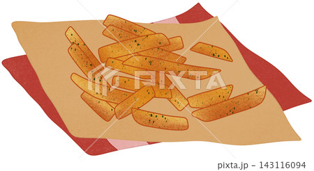 fried potatoes illustration fried potatoes illustration 143116094
