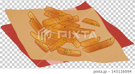 fried potatoes illustration fried potatoes illustration 143116094