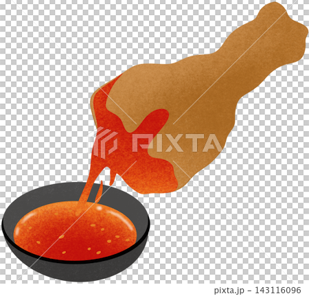 fried chicken drumstick with sauce fried chicken drumstick with sauce 143116096
