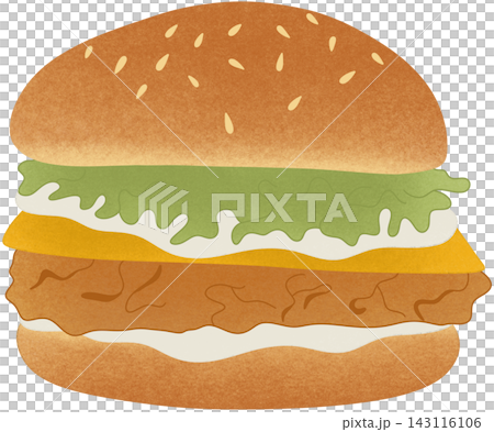 chicken burger with vegetable 143116106